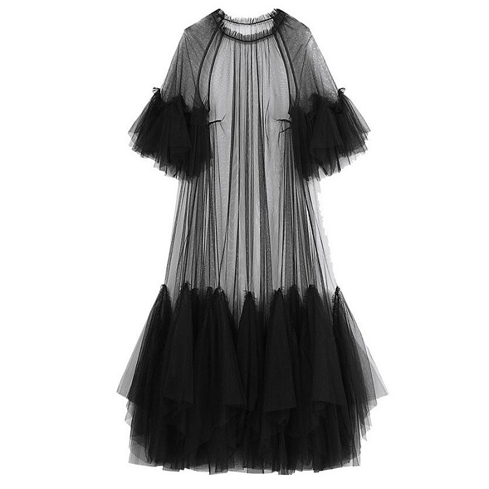 SUPER WHOLESALE | Multi-Layered Hem Ruched Mesh Skirt