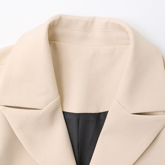 SUPER WHOLESALE | Denim Patchwork Single-Breasted Trench Coat