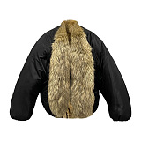 SUPER WHOLESALE |Thickened Faux Fur Cotton Coat