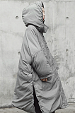 SUPER WHOLESALE | Side-Slit Loose Hooded Jacket