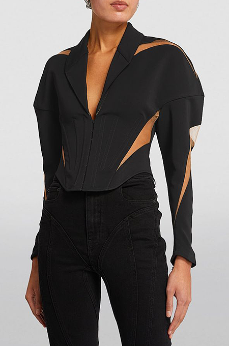 SUPER WHOLESALE | Mesh Patchwork Bomber Jacket