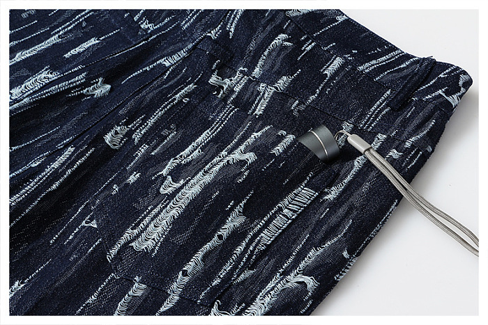 SUPER WHOLESALE | Textured Distressed Denim Flare Pants