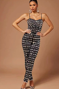 SUPER WHOLESALE | Spaghetti Strap Rhinestone Bodysuit