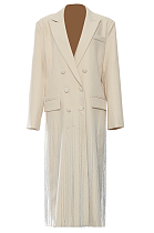 SUPER WHOLESALE | Fringe-Decorated Long Trench Coat