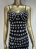 SUPER WHOLESALE | Spaghetti Strap Rhinestone Bodysuit