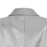 SUPER WHOLESALE | Oversized Silver-Sleeve Jacket