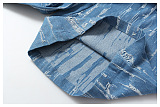 SUPER WHOLESALE | Textured Distressed Denim Flare Pants