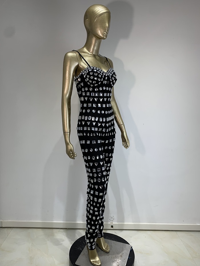 SUPER WHOLESALE | Spaghetti Strap Rhinestone Bodysuit
