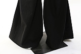 SUPER WHOLESALE | Zipper Pocket Faux Two-Piece Skirt Pants Flare Trousers