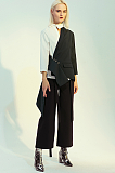 SUPER WHOLESALE | Asymmetric Patchwork Color-Block Blazer