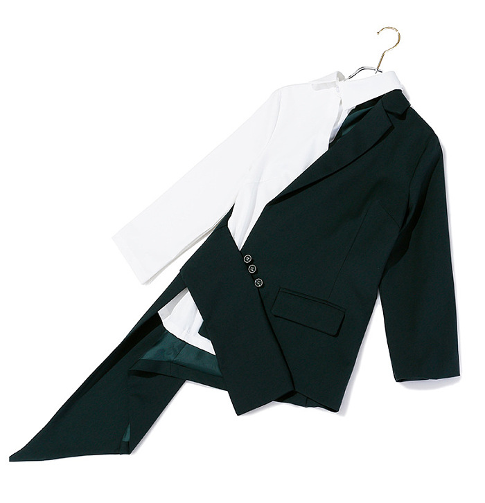 SUPER WHOLESALE | Asymmetric Patchwork Color-Block Blazer