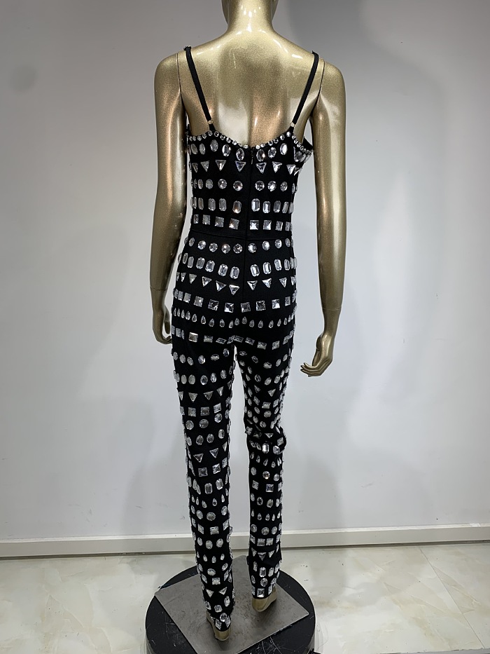SUPER WHOLESALE | Spaghetti Strap Rhinestone Bodysuit
