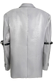 SUPER WHOLESALE | Oversized Silver-Sleeve Jacket