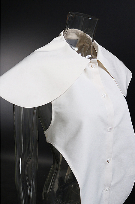 SUPER WHOLESALE |  Doll Collar Hollow Solid Shirt