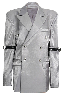 SUPER WHOLESALE | Oversized Silver-Sleeve Jacket