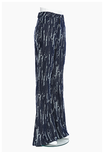 SUPER WHOLESALE | Textured Distressed Denim Flare Pants
