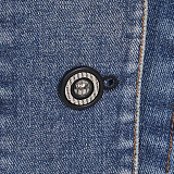 SUPER WHOLESALE | Denim Patchwork Color-Block Shoulder Cotton Blazer Vest