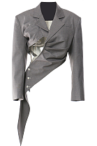 SUPER WHOLESALE | Asymmetric Tailored Statement Blazer