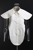SUPER WHOLESALE |  Doll Collar Hollow Solid Shirt