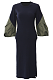 SUPER WHOLESALE | Color-Block Patchwork Puffed Sleeve Fitted Knit Dress