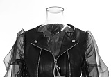 SUPER WHOLESALE | Patchwork Mesh Leather Jacket