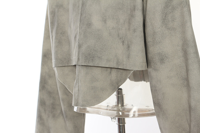 SUPER WHOLESALE | Camouflage Dyed Jacket Trench Coat + Skirt Casual Set