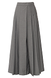 SUPER WHOLESALE | Pleated Wide-Leg Loose Faux Skirt-Pants Casual Trousers
