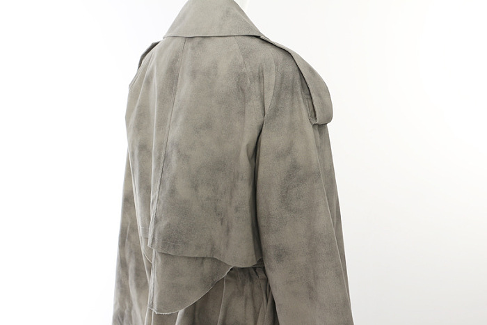 SUPER WHOLESALE | Camouflage Dyed Jacket Trench Coat + Skirt Casual Set