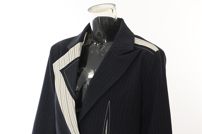 SUPER WHOLESALE | Color-Block Patchwork Asymmetric Cut Blazer