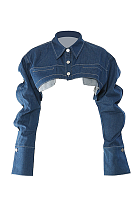 SUPER WHOLESALE | Cropped Denim Jacket