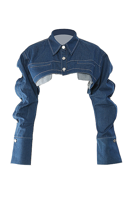SUPER WHOLESALE | Cropped Denim Jacket