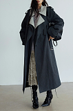 SUPER WHOLESALE | Color-Block Patchwork Trench Coat