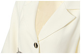 SUPER WHOLESALE | Special Fabric Patchwork Blazer White