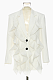 SUPER WHOLESALE | Pleated Patchwork Blazer White