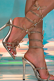 SUPER WHOLESALE | Glitter Bow Stiletto Heels Gold