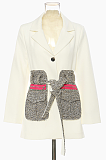 SUPER WHOLESALE | Special Fabric Patchwork Blazer White