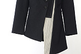 SUPER WHOLESALE | Color-Block Patchwork Asymmetric Cut Blazer