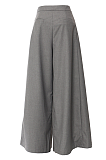 SUPER WHOLESALE | Pleated Wide-Leg Loose Faux Skirt-Pants Casual Trousers