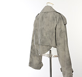 SUPER WHOLESALE | Camouflage Dyed Jacket Trench Coat + Skirt Casual Set