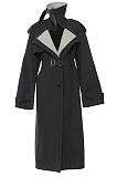 SUPER WHOLESALE | Color-Block Patchwork Trench Coat
