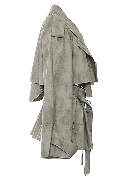 SUPER WHOLESALE | Camouflage Dyed Jacket Trench Coat + Skirt Casual Set