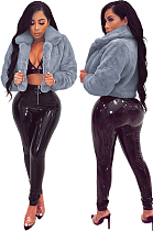 SUPER WHOLESALE | Loose Faux Fur Open-Front Short Jacket in  Grey