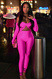 SUPER WHOLESALE | Collared Twist Cut-Out Cropped Sexy High-Waist Long-Sleeve Jumpsuit