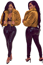 SUPER WHOLESALE | Loose Faux Fur Open-Front Short Jacket in Brown