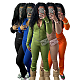 SUPER WHOLESALE | Fitted Zipper Low-Waist Folded Micro-Flare Fleece Set