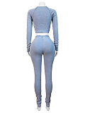 SUPER WHOLESALE |Cotton Ribbed Washed Vintage Slim Fit Set