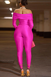 SUPER WHOLESALE | Collared Twist Cut-Out Cropped Sexy High-Waist Long-Sleeve Jumpsuit