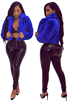 SUPER WHOLESALE | Loose Faux Fur Open-Front Short Jacket in Blue