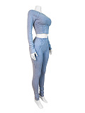 SUPER WHOLESALE |Cotton Ribbed Washed Vintage Slim Fit Set