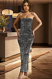 SUPER WHOLESALE | Rhinestone-Embellished Sexy Strapless Bodycon Maxi Dress